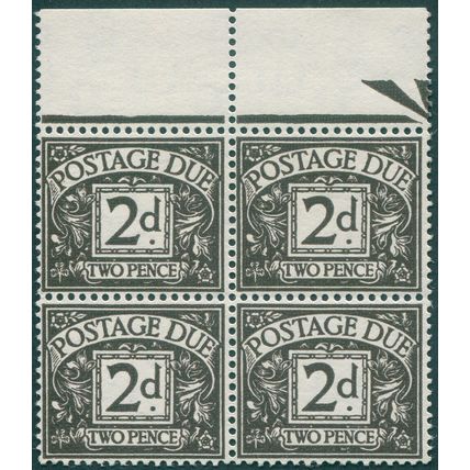 Great Britain 1955 2d. agate Postage Due SGD41 MNH block x4