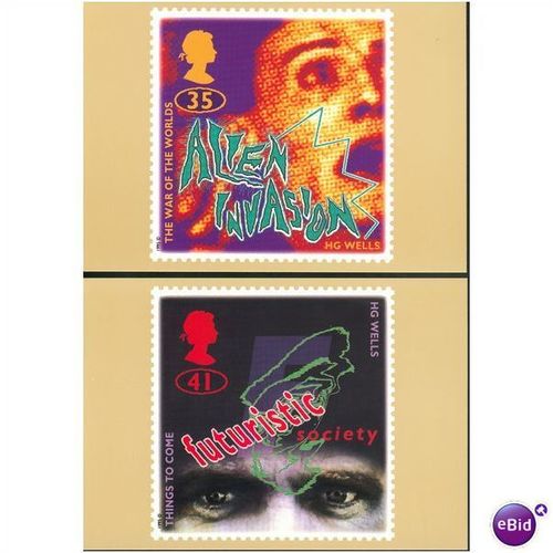 GB PHQ's mint set 1995 - Science Fiction, H.G. Wells