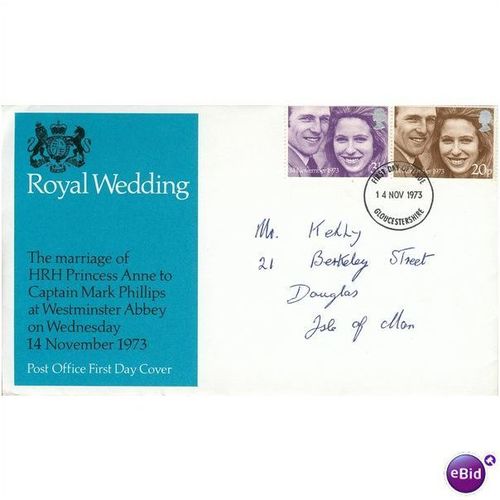 GB FDC 1973 - Royal Wedding - Gloucestershire issue
