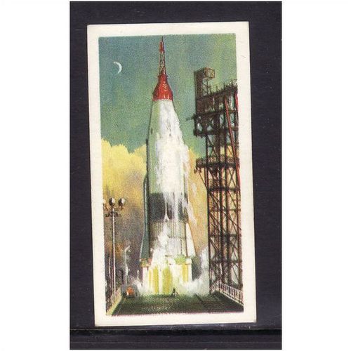 Brook Bond TRANSPORT THROUGH THE AGES No 50 Space Rocket Mint