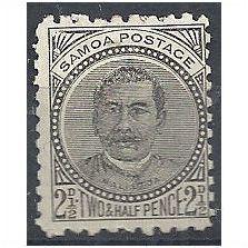 Samoa 1886 SG81 2 1/2d Black Mounted Mint . .