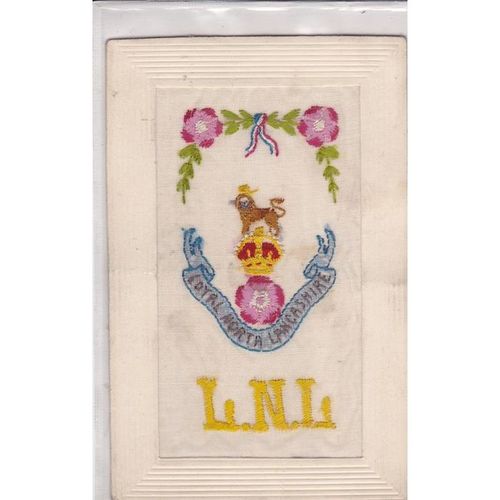 Silk Postcard Of The Loyal North Lancashire Regiment Postcard (SIL290)