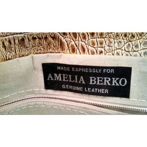 vintage purse alligator look Amelia Berko convertible clutch cross shoulder bag