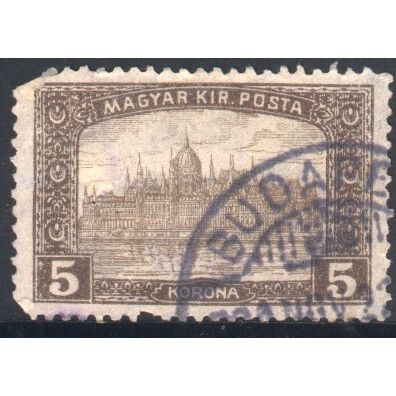 Hungary 1916 - SG248 - 5f green - Parliament Building Budapest - used