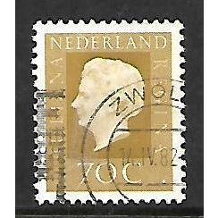 NETHERLANDS 1969 QUEEN JULIANA 70c BROWN SG 1075 FINE USED