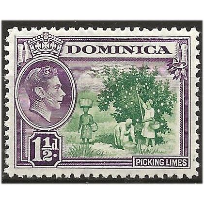 Dominica 1939 SG101 1 1/2d Green & Purple Mounted Mint . .. .