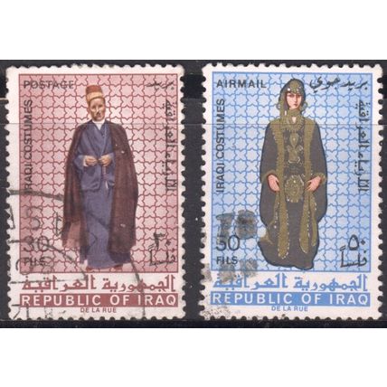 Iraq 1967 - SG771 (postage) - SG773 (Air) - 30f/50f - Iraqui Costumes - used