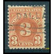 Used J82 3c Postage Due Barely Clears WA1359