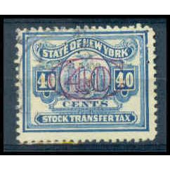 Used Revenue 40c N.Y. Stock Transfer Fine WA2799