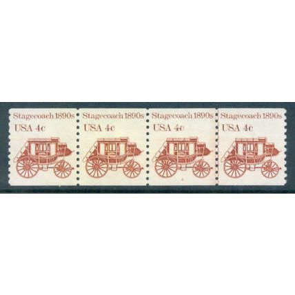 1898A 4c Stagecoach Fine MNH Dry Gum PNC 4/3+1 W0506