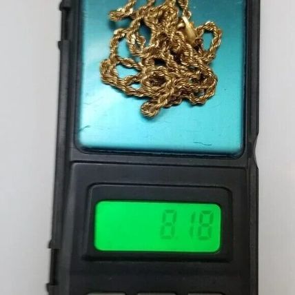 High End Jewelry!! Unique! Estate 18k Solid Gold Rope Style Necklace 24"