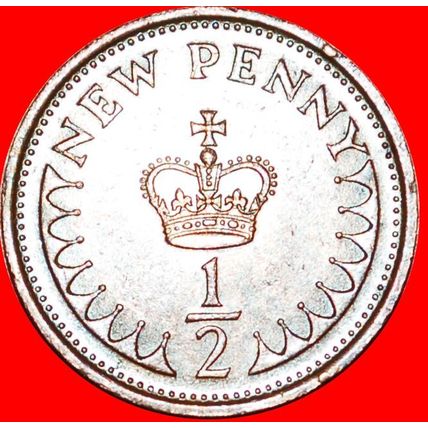 CROWN (1971-1984): GREAT BRITAIN ★ HALF NEW PENNY 1977! ★LOW START★NO RESERVE