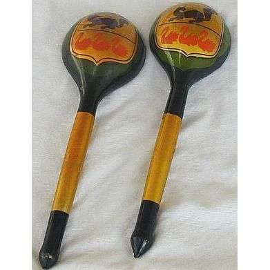 Pair of wood spoons