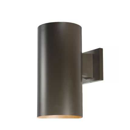 Volume Medium 1-Light Antique Bronze Aluminum Integrated LED In/Outdoor Sconce