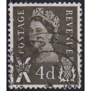 GB, 1968 4d QEII Wilding centre band, SG S9 (Scott #S9), used