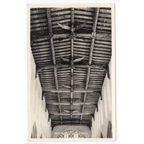Blythburgh Church Ceiling Angels Suffolk RP Postcard B50