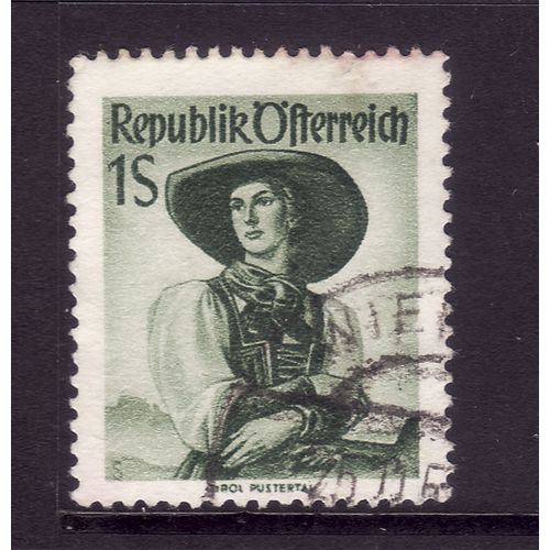 AUSTRIA 1948 PROV COSTUMES SG 1127 1s GREEN FINE USED #4