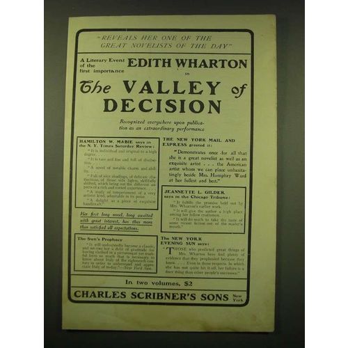 1902 Charles Scribner's Sons Ad - Reveals her one of the great novelists