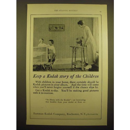 1924 Kodak Cameras Ad - Keep a Kodak story of the children