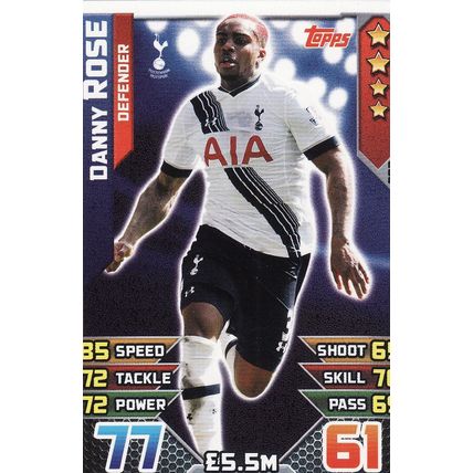Match Attax 2015/2016 293 Danny Rose Tottenham Hotspur