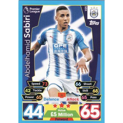 Match Attax 2017/2018 Extra U25 Abdelhamid Sabiri Huddersfield Town