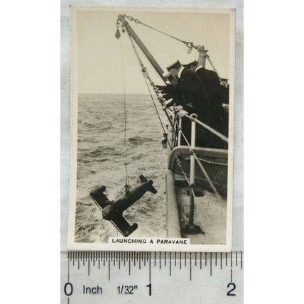1937 Senior Service The Navy No. 38 Launching a Paravane, HMS Rodney