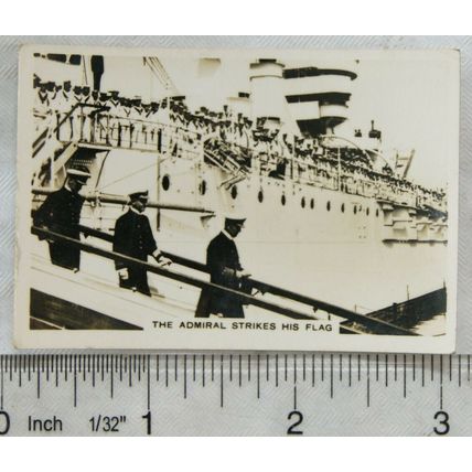 1937 Senior Service The Navy No. 37 The Admiral Strikes his Flag, HMS Warspite