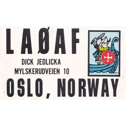 Oslo Viking Ship Norway 1960s QSL Norwegian Vintage Amateur Radio Station Card
