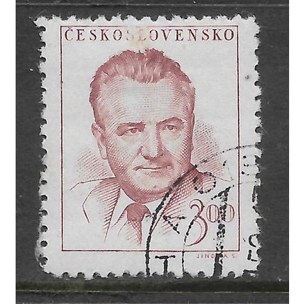 CZECHOSLOVAKIA 1948 3K RED PRESIDENT GUTTWALD SG 528b FINE USED