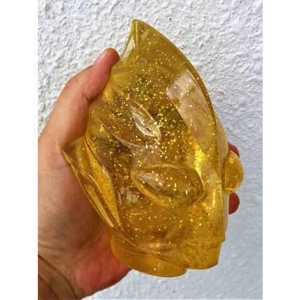 Ultraman Tiga Head Bust Clear Acrylic Gold Glitter - Magic Q Limited Edition NFS