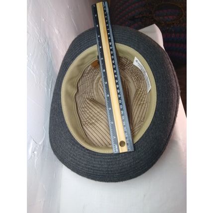 Country Gentleman Men's Hat Fedora Curved up Bill Type - Grey Wool