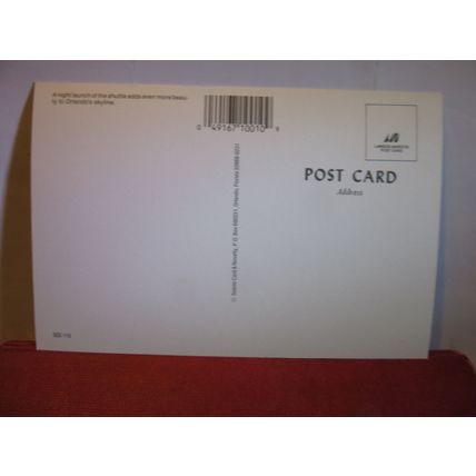 SPACE SHUTTLE LAUNCH, ORLANDO, FLORIDA, USA unused postcard #