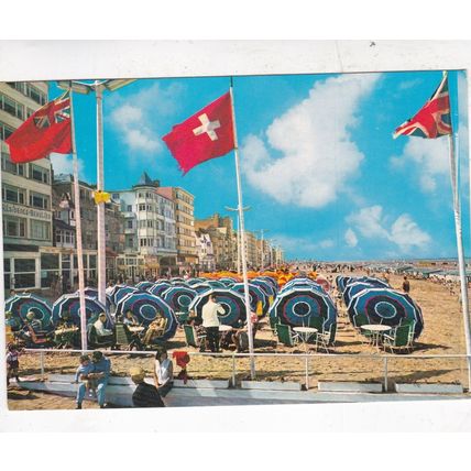 De Panne Strandzicht Belgium Postcard posted used VGC