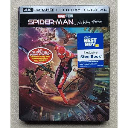 Spider-Man No Way Home Limited Edition Collectible 4K Steelbook Ultra HD Movie