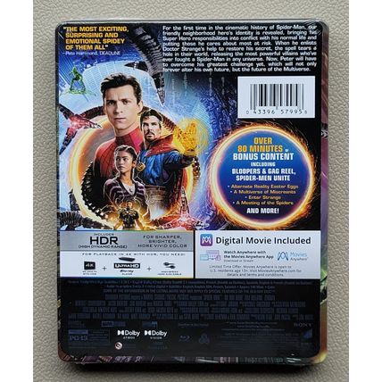 Spider-Man No Way Home Limited Edition Collectible 4K Steelbook Ultra HD Movie