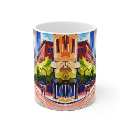 At the Cafe Rocky Mountains Colorado #36 Mug Ceramic Coffee Mug 11oz
