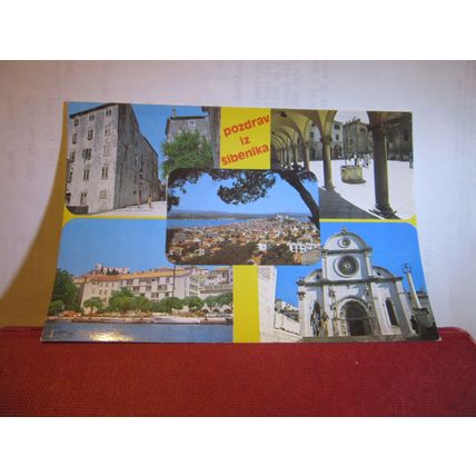 multiview, SIBENIK, CROATIA.. .. used postcard 1982 postmark #