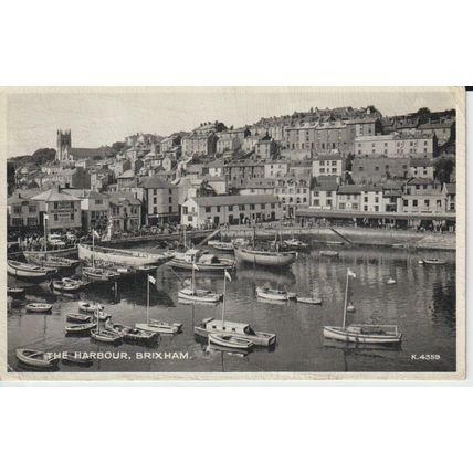 The Harbour, Brixham - Valentine's "Silveresque" # K4359