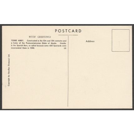 J Kitson - Torre Abbey, Torquay, Devon, c.1950s - Bendles Postcard