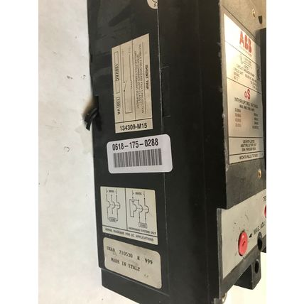 ABB TL1400,ABB LS,ABB TL1600,CIRCUIT BREAKER,3 POLE 600A 600vAC 125/250vDC,SA