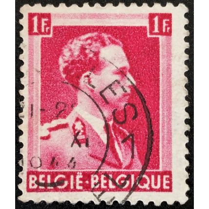 STAMP BELGIUM SG747 1941 1Fr King Leopold III Used