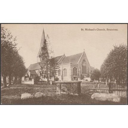 St Michael's Church, Braintree, Essex, c.1910 - Joscelyn Postcard