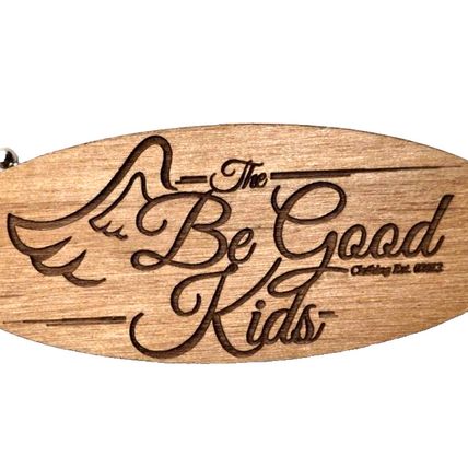 The Be Good Kids Wooden Keychain Charm Fob Purse Bag Luggage