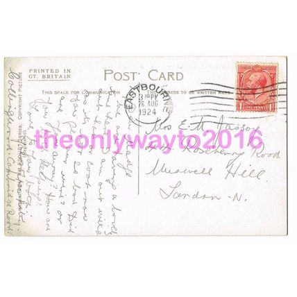 Beach Head from Bell Toute, Eastbourne, Sussex, England, 1924, Postcard