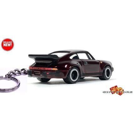 VERY RARE KEYCHAIN DARK RED PORSCHE 911 CARRERA TURBO GREAT GIFT NOVELTY