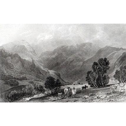 GRISDALE, NEAR ULLSWATER, WESTMORLAND 1858 Thomas Allom Henry Adlard ENGRAVING