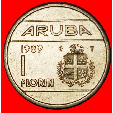 Ⰶ NETHERLANDS (1986-2013): ARUBA ★ 1 FLORIN 1989! BEATRIX ★LOW START★NO RESERVE