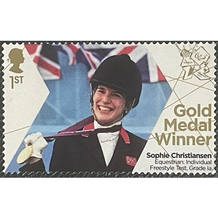 GB 2012 Paralympic Gold equestrian freestyle 1a Christiansen Used SG 3392 stamp
