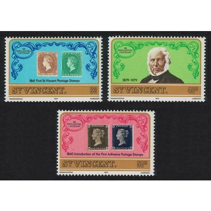 St. Vincent Death Centenary of Sir Rowland Hill 3v 1979 MNH SG#578-580