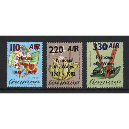 Guyana - 1982 - Diana Princess of Wales 21st Birthday (sg979-981) MNH Set